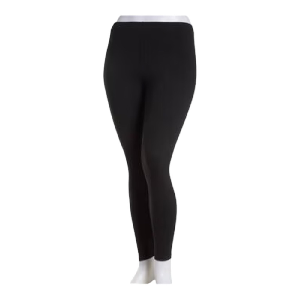 Eye Candy Black Fleece lined Seamless leggings 2x-3x (D1)